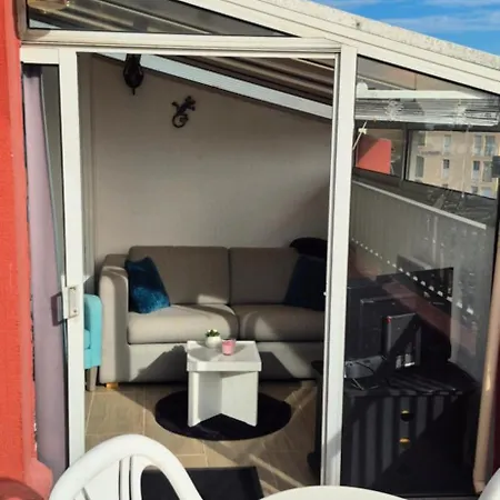 Apartament Mykonos Iii, T2 Mezzanine, Vue Mer, Parking Et Wifi Agde